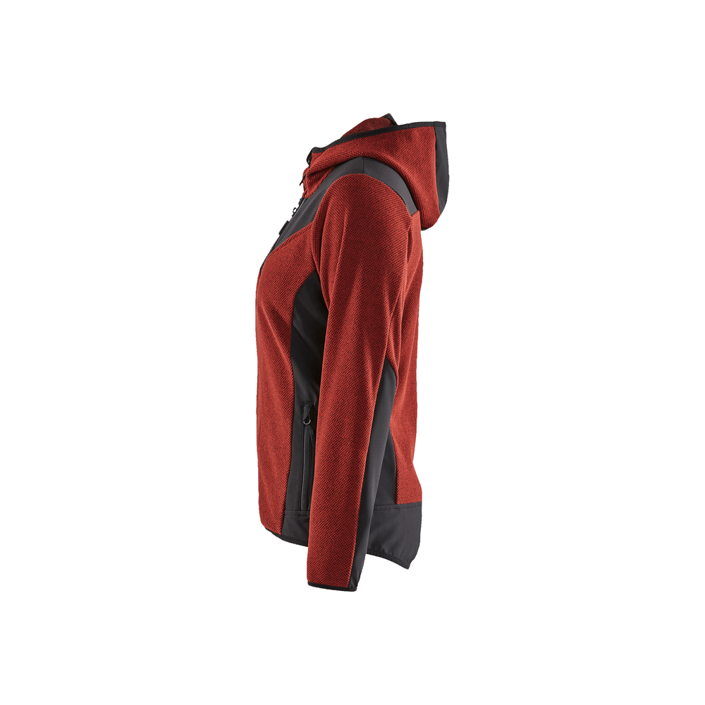 Women'S Knitted Fleece Jacket - 5999-Burned Red/Black | Blaklader 47412536