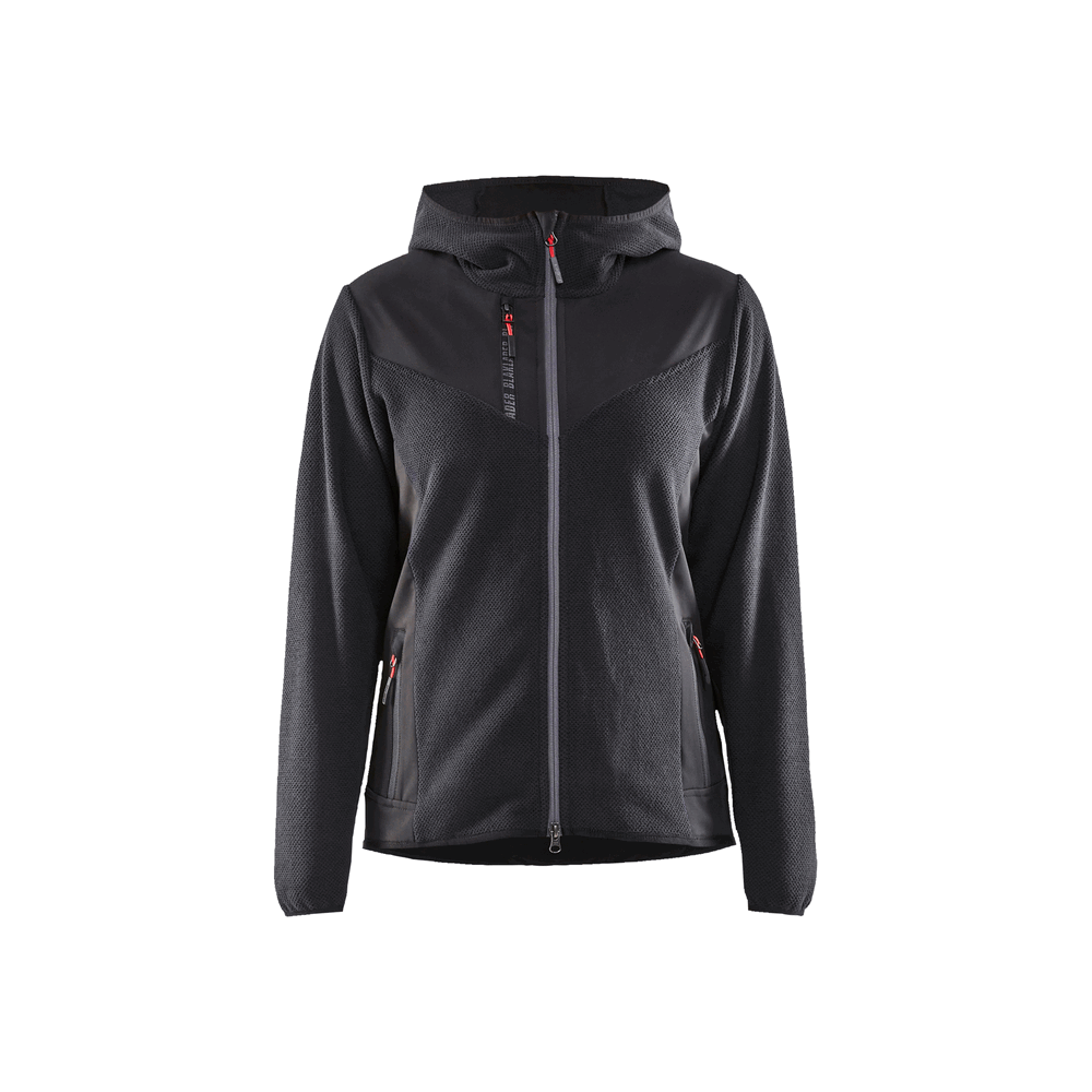 Women'S Knitted Fleece Jacket - 9799-Dark Grey/Black | Blaklader 47412536