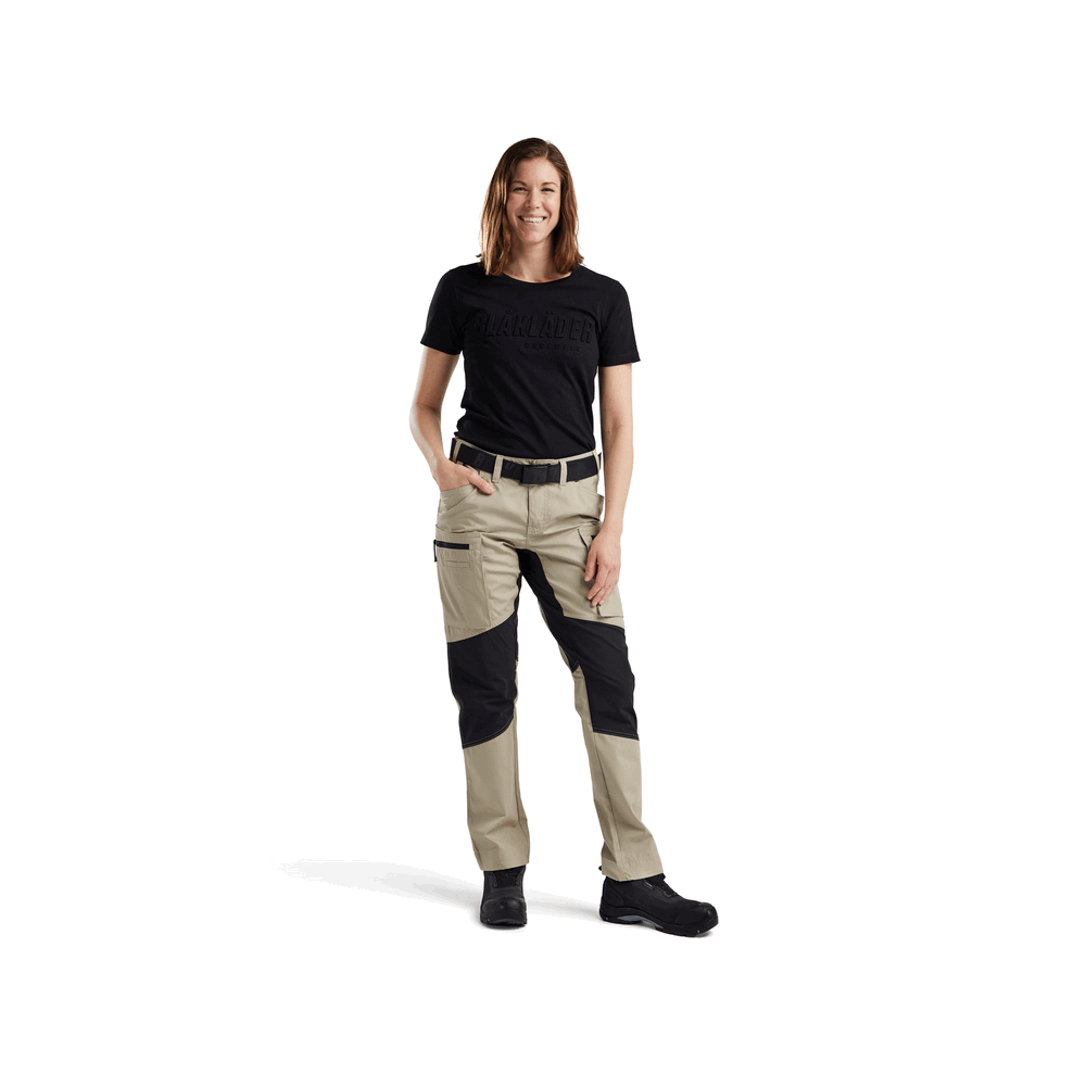 Women'S Service Stretch Pants - 2799-Stone/Black | Blaklader 71531845