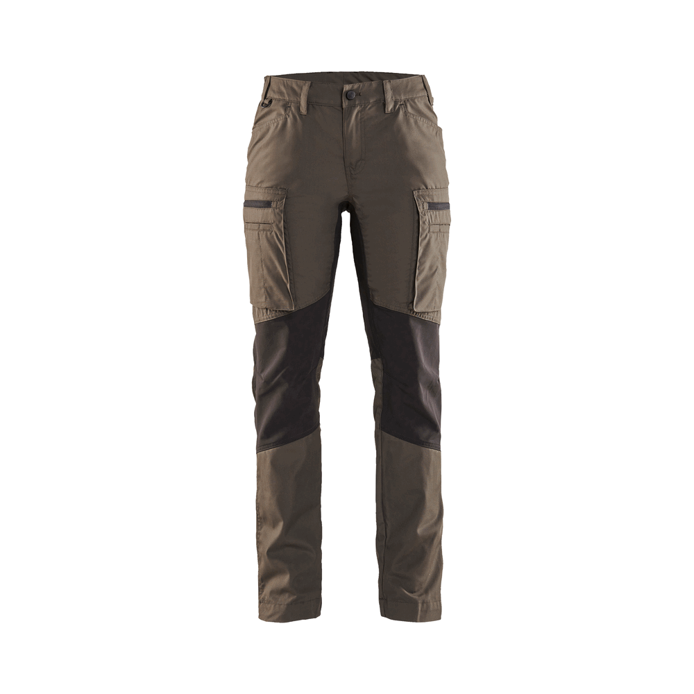 Women'S Service Stretch Pants - 4599-Dark Olive Green/Black | Blaklader 71531845