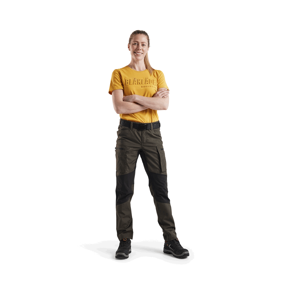 Women'S Service Stretch Pants - 4599-Dark Olive Green/Black | Blaklader 71531845