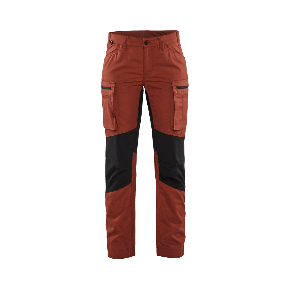 Women'S Service Stretch Pants - 5999-Burned Red/Black | Blaklader 71531845