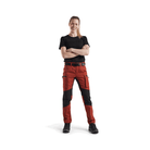 Women'S Service Stretch Pants - 5999-Burned Red/Black | Blaklader 71531845