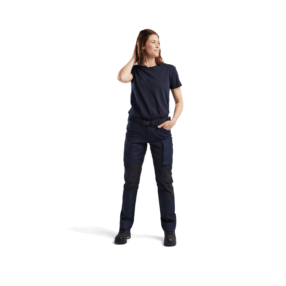 Women'S Service Stretch Pants - 8699-Dark Navy/Black | Blaklader 71531845