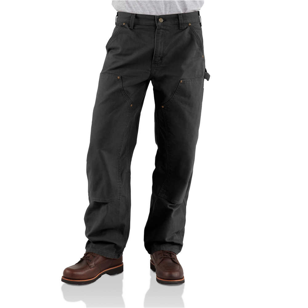 Carhartt B136 ブラック ワークパンツ 36×32 Men's Washed Duck Double Front Work Dungaree | Carhartt B136