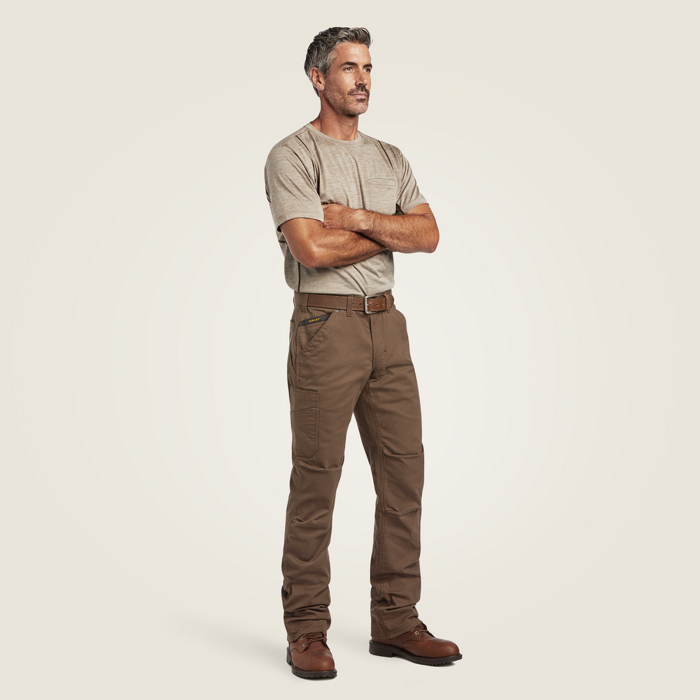 Rebar M5 Straight Durastretch Washed Twill Dungaree Straight Leg Pant - 200-Wren | Ariat 10041064