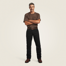 Rebar M5 Straight Durastretch Washed Twill Dungaree Straight Leg Pant - 001-Black | Ariat 10041065