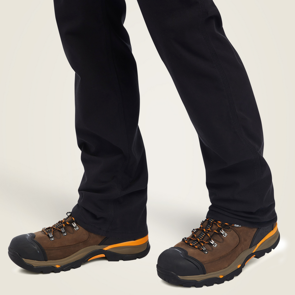 Rebar M4 Low Rise Durastretch Made Tough Stackable Straight Leg Pant - 001-Black | Ariat 10041083