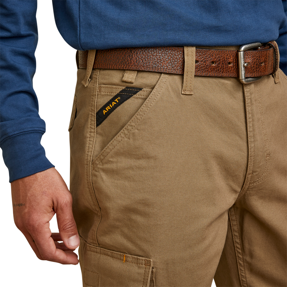 Rebar M4 Relaxed Made Tough Cargo Straight Pant - 250-Field Khaki | Ariat 10045379