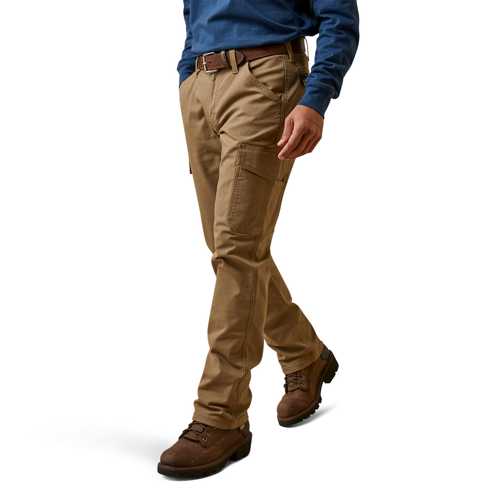 Rebar M4 Relaxed Made Tough Cargo Straight Pant - 250-Field Khaki | Ariat 10045379