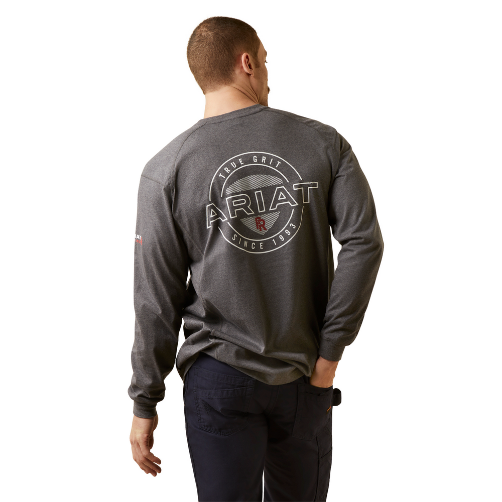Fr Air True Grit T-Shirt - 010-Charcoal Heather | Ariat 10046660