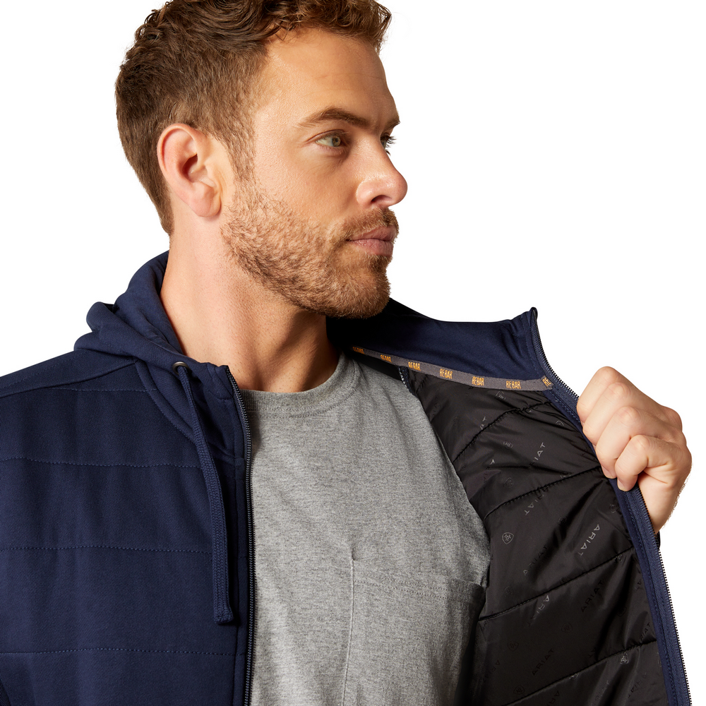 Ariat Men's Rebar All-Weather Full Zip Hoodie - Aztec Color, X-Large Tall
