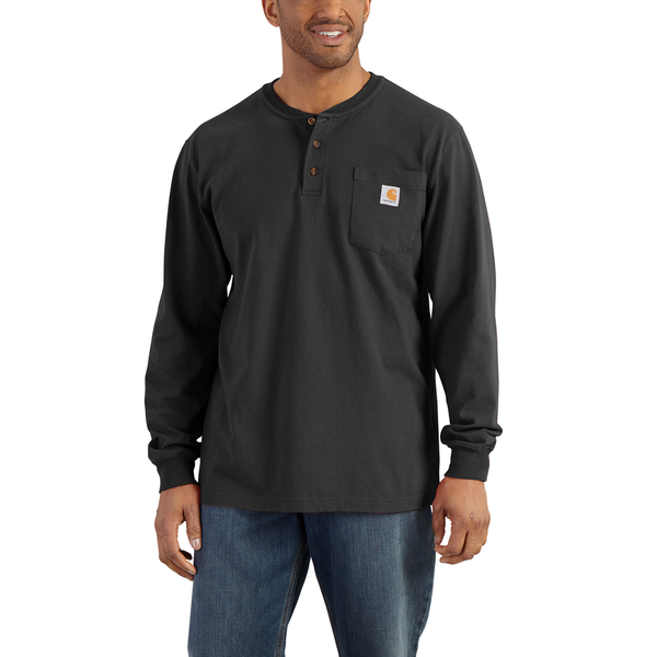 Men's Workwear Pocket Long Sleeve Henley | Carhartt K128 – The