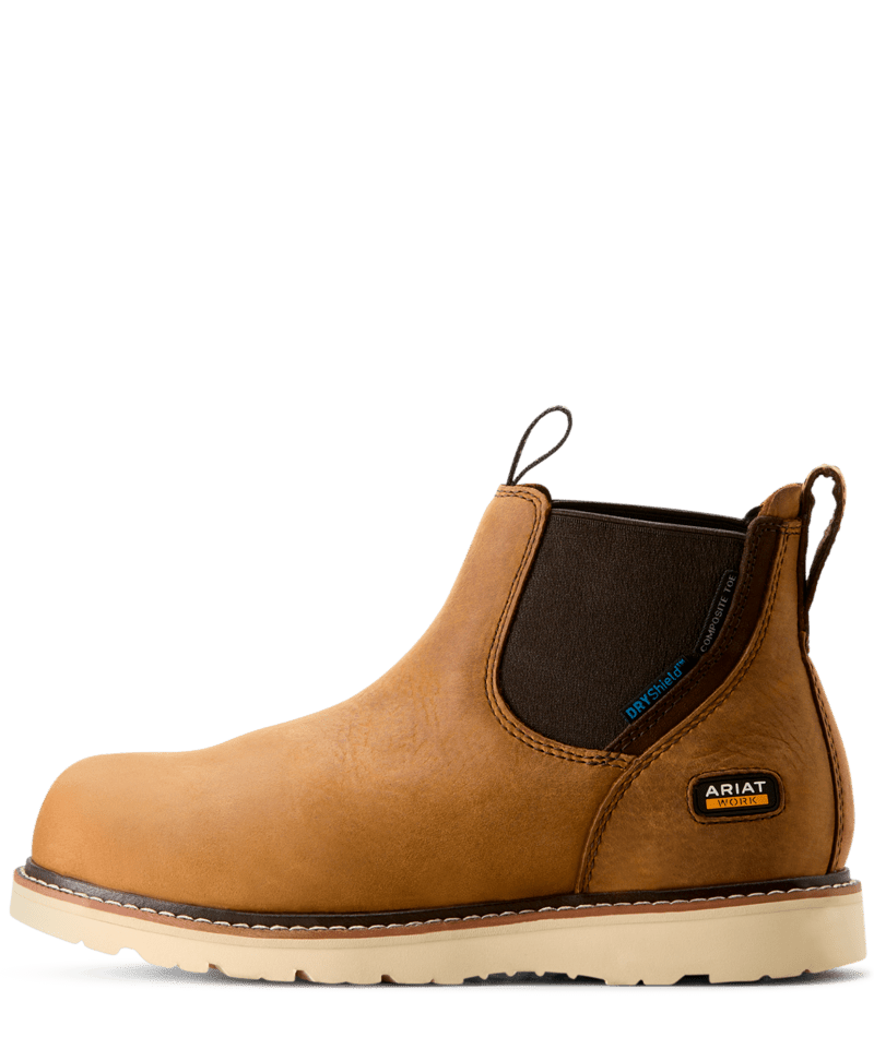 Rebar Wedge Chelsea Waterproof Composite Toe Work Boot BRN-Antique Brown | Ariat 10053719