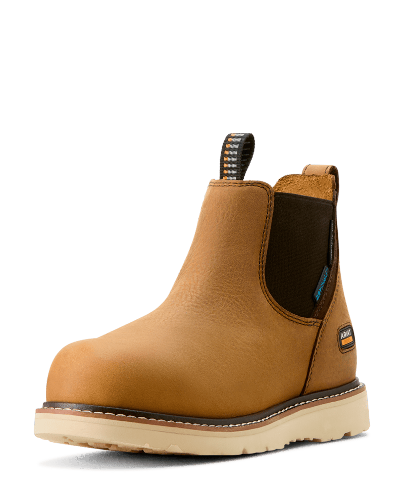 Rebar Wedge Chelsea Waterproof Composite Toe Work Boot BRN-Antique Brown | Ariat 10053719