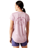 Rebar Evolution Work Hard V-Neck T-Shirt - 300-Smokey Grape | Ariat 10054427