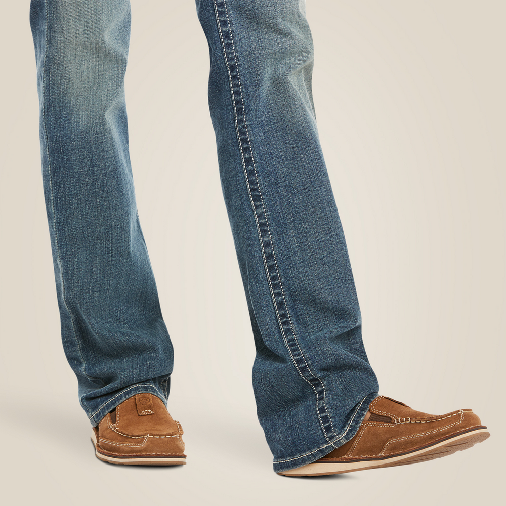 R.E.A.L. Mid Rise  Icon Stackable Straight Leg Jean - 400-Rainstorm | Ariat 10017217