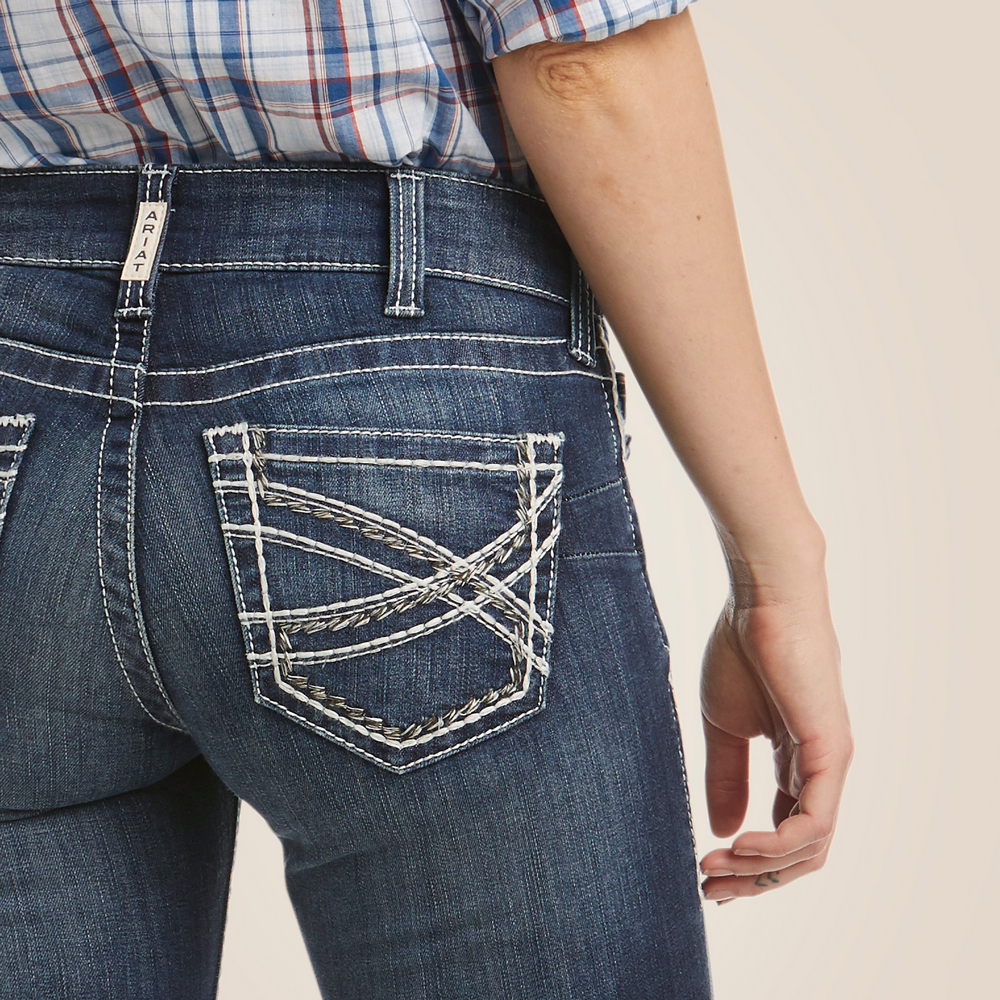 R.E.A.L. Mid Rise  Entwined Boot Cut Jean - 400-Marine | Ariat 10017510