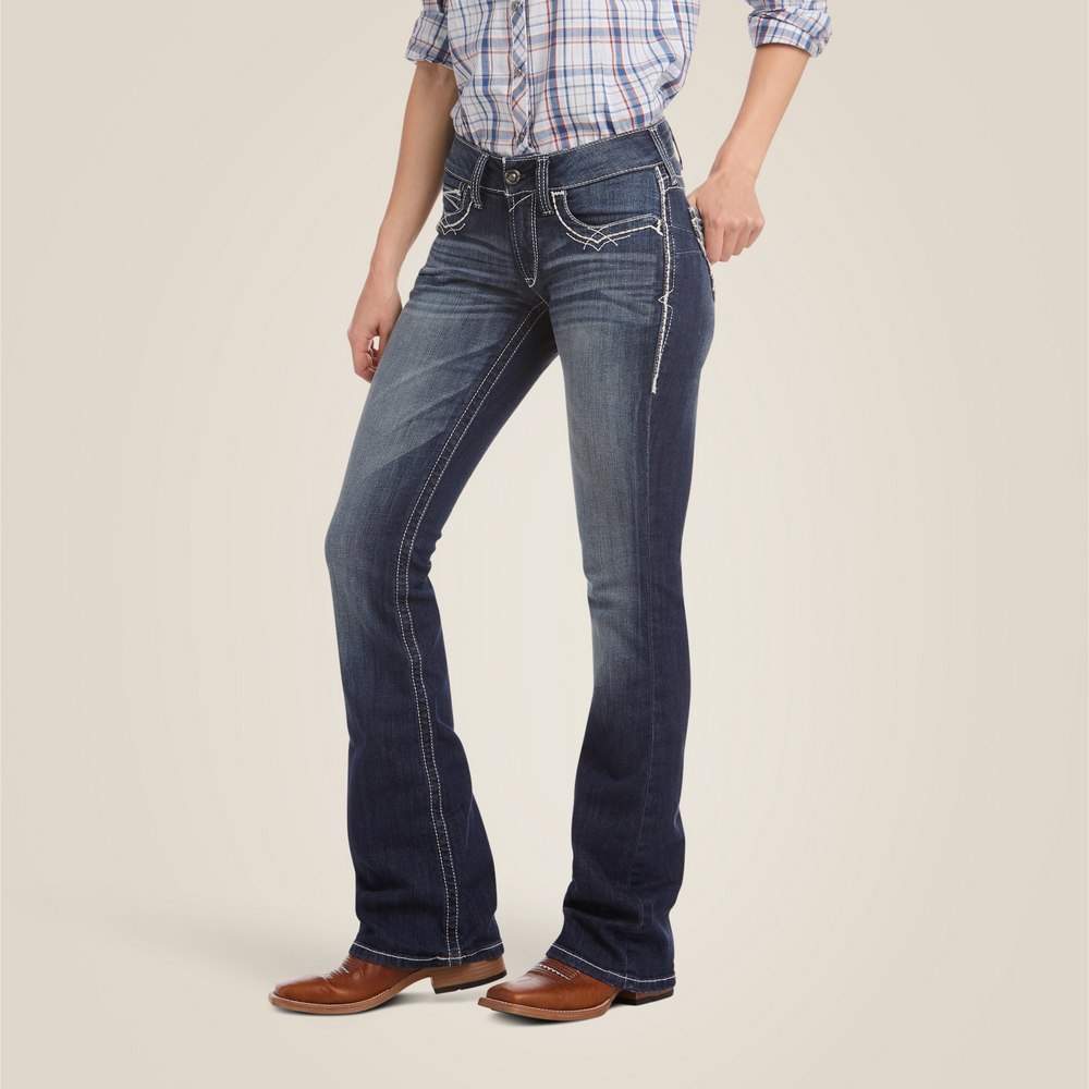 R.E.A.L. Mid Rise  Entwined Boot Cut Jean - 400-Marine | Ariat 10017510