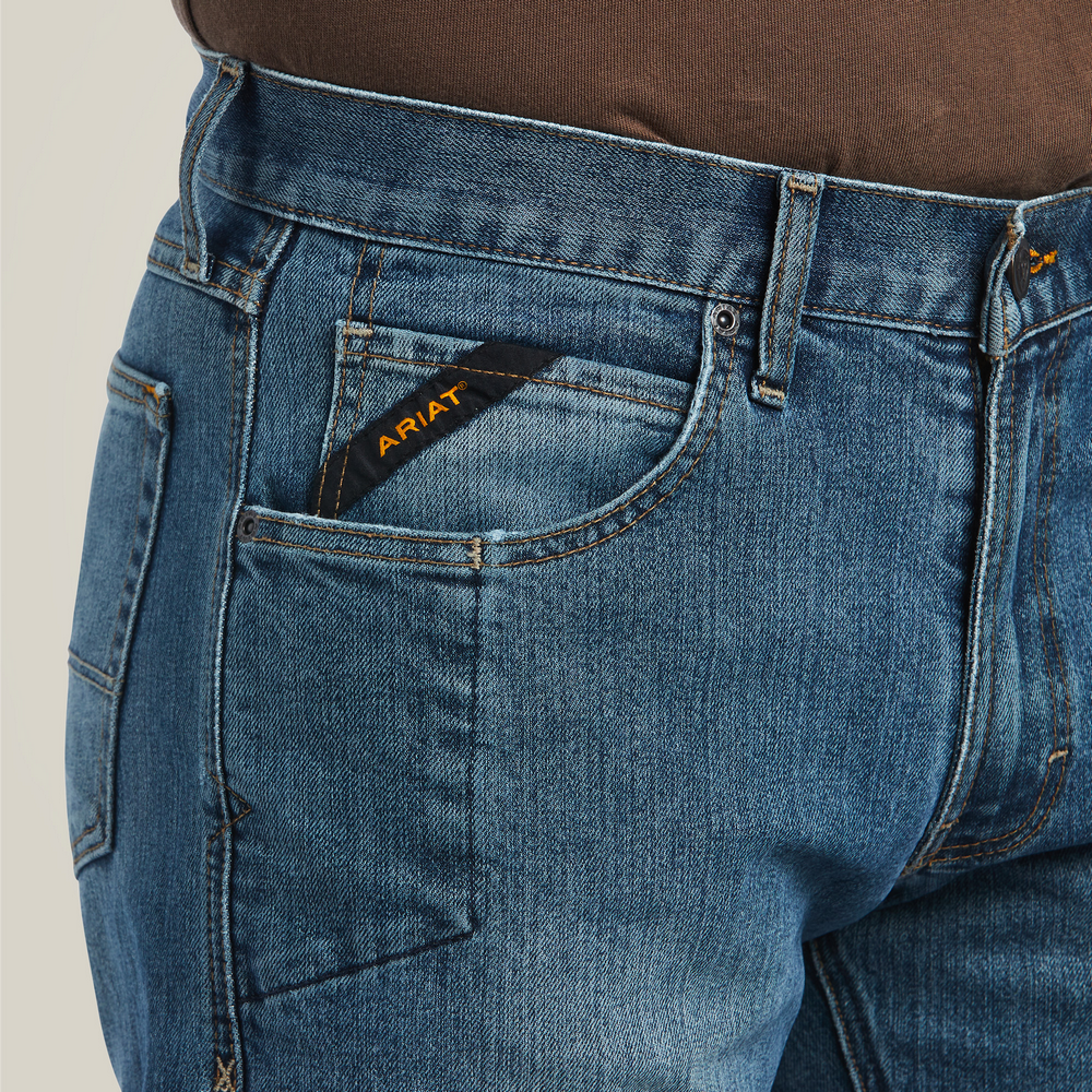 Rebar M5 Straight Durastretch Basic Stackable Straight Leg Jean - 400-Edgewood | Ariat 10039288