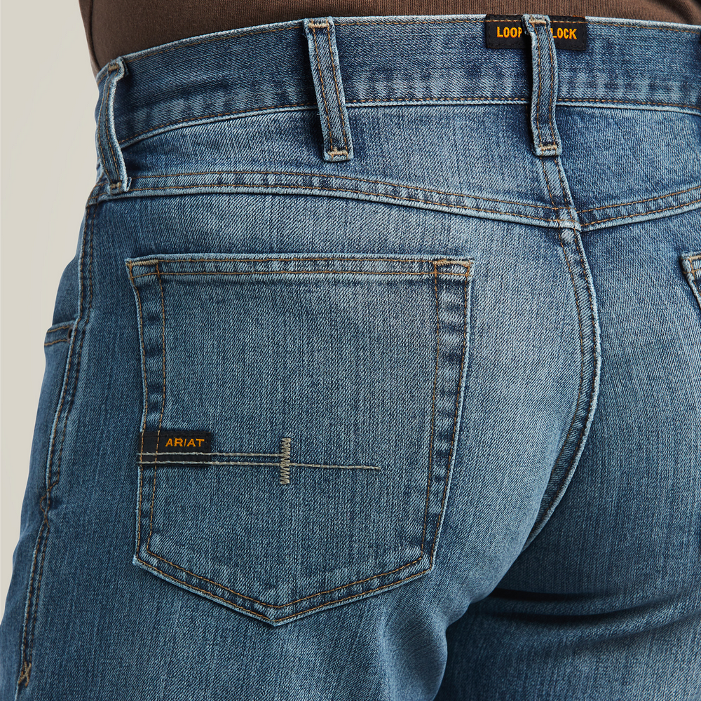 Rebar M5 Straight Durastretch Basic Stackable Straight Leg Jean - 400-Edgewood | Ariat 10039288