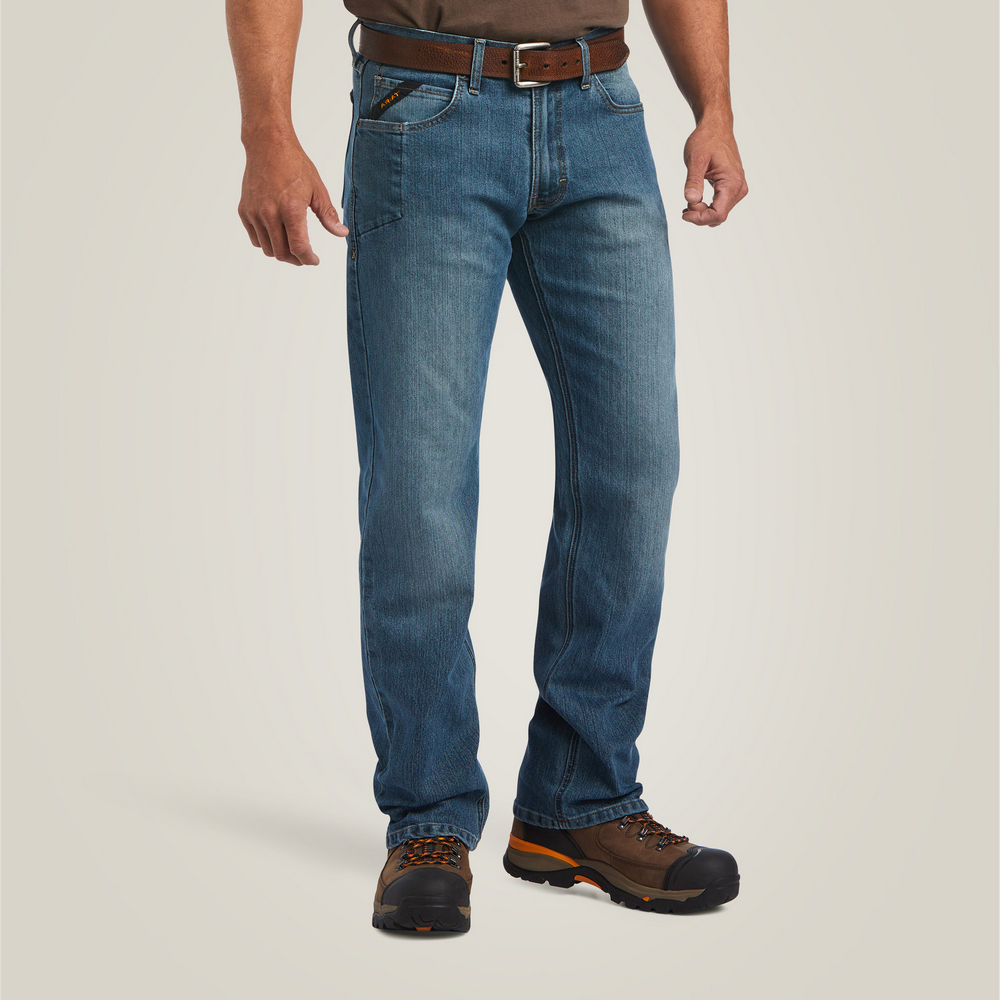 Rebar M5 Straight Durastretch Basic Stackable Straight Leg Jean - 400-Edgewood | Ariat 10039288