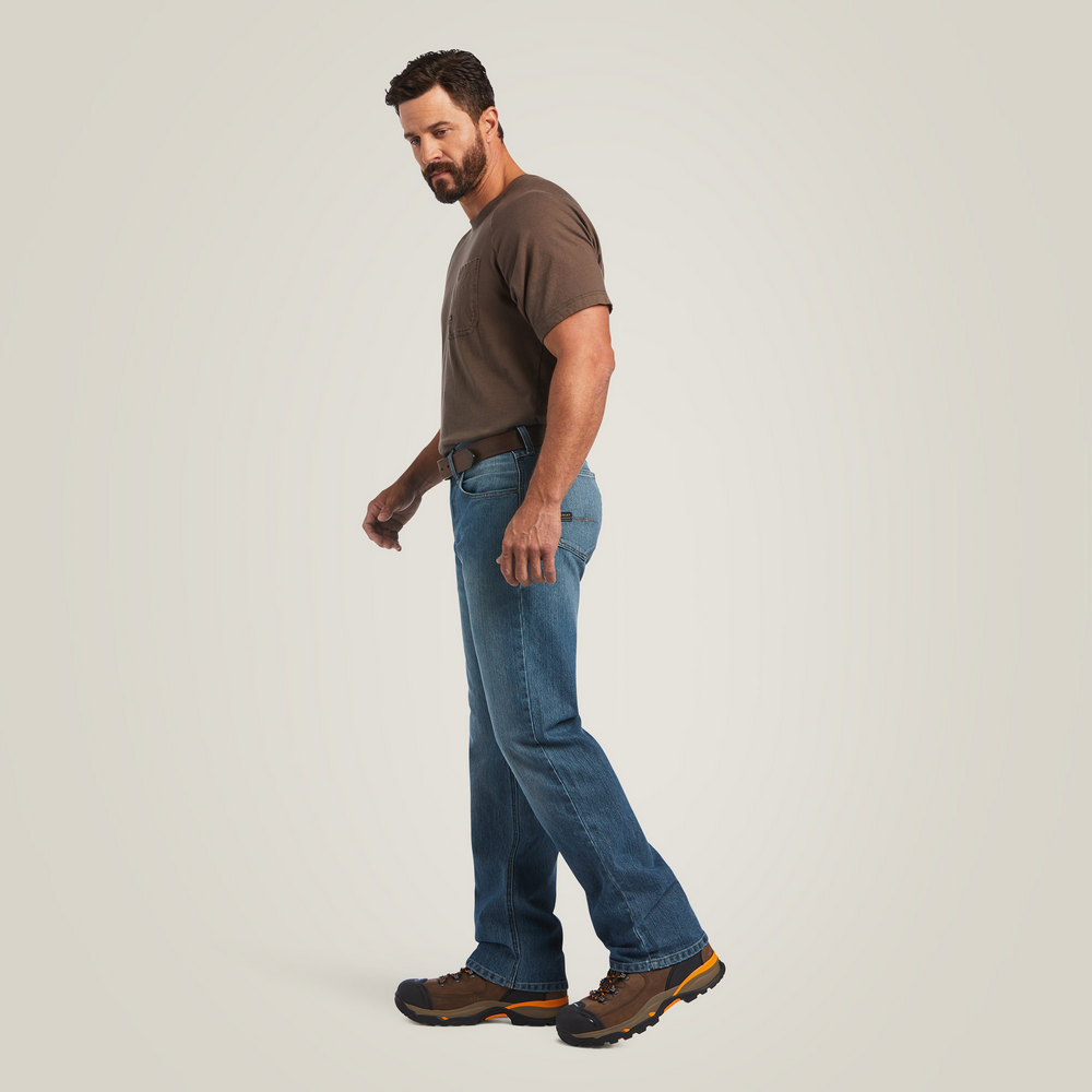 Rebar M5 Straight Durastretch Basic Stackable Straight Leg Jean - 400-Edgewood | Ariat 10039288