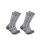 Men's Midweight Synthetic-Wool Blend Boot Sock 2 Pack GRY-Grey | Carhartt SB2072M