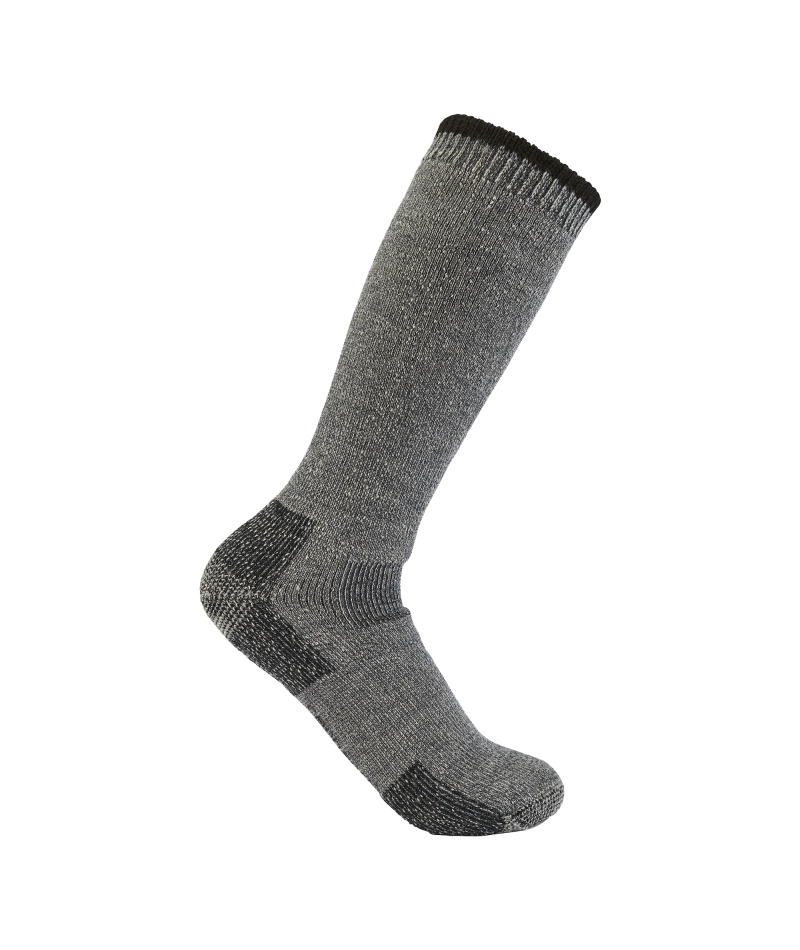 Men's Heavyweight Wool Blend Boot Sock CHR-Charcoal | Carhartt SB39150M