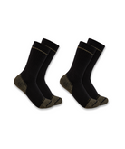 Men's Midweight Cotton Blend Steel Toe Boot Sock 2 Pack BLK-Black | Carhartt SB5552M