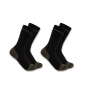 Men's Midweight Cotton Blend Steel Toe Boot Sock 2 Pack BLK-Black | Carhartt SB5552M