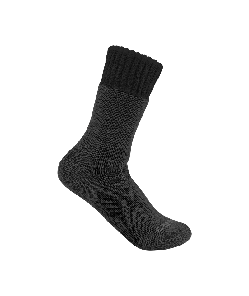 Men's Heavyweight Synthetic-Wool Blend Boot Sock BLK-Black | Carhartt SB6600M