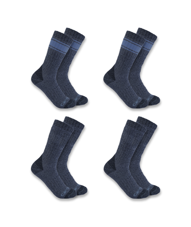 Men's Heavyweight Crew Sock 4 Pack AS3-Assorted03 | Carhartt SC1054M