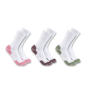 Women's Midweight Cotton Blend Crew Sock 3 Pack WAS-White Assorted | Carhartt SC2823W