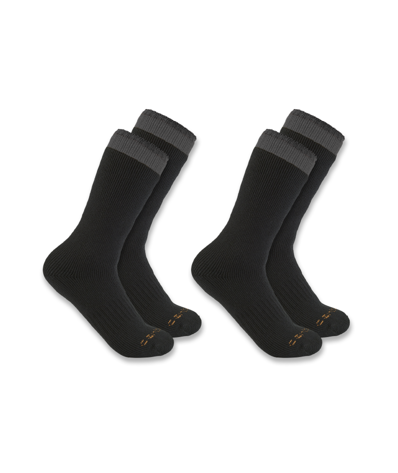 Men's Heavyweight Crew Sock 2 Pack BLK-Black | Carhartt SC3142M