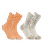 Women's Midweight Cotton Blend Crew Sock 2 Pack A01-Assorted01 | Carhartt SC3252W