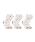 Women's Midweight Cotton-Tencel Comfort Crew Sock 3 Pack WHT-White | Carhartt SC8023W