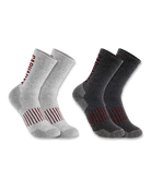 Men's Midweight Synthetic-Wool Blend Logo Crew Sock 2 Pack AS1-Assorted01 | Carhartt SC9522M