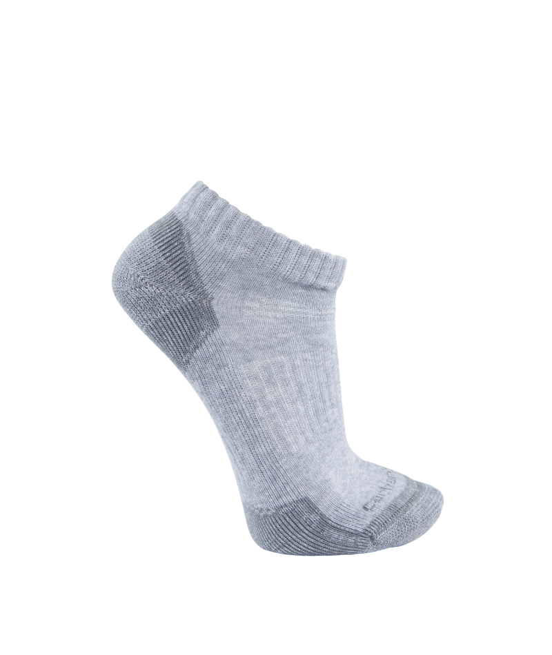 Men's Midweight Cotton Blend Low Cut Sock 3 Pack GRY-Grey | Carhartt SL6003M