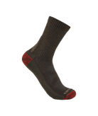 Men's Midweight Merino Wool Blend Short Crew Sock OLV-Olive | Carhartt SS9730M