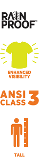 RainProof, Enhanced Visibility, ANSI Class 3, Tall