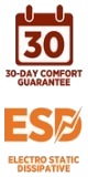 30-Day Comfort Guarantee, Electro Static Dissipative