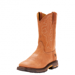 WORKHOG WIDE SQUARE TOE LEATHER WORK BOOT