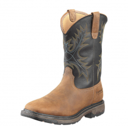 WORKHOG WIDE SQUARE TOE WATERPROOF LEATHER BOOT