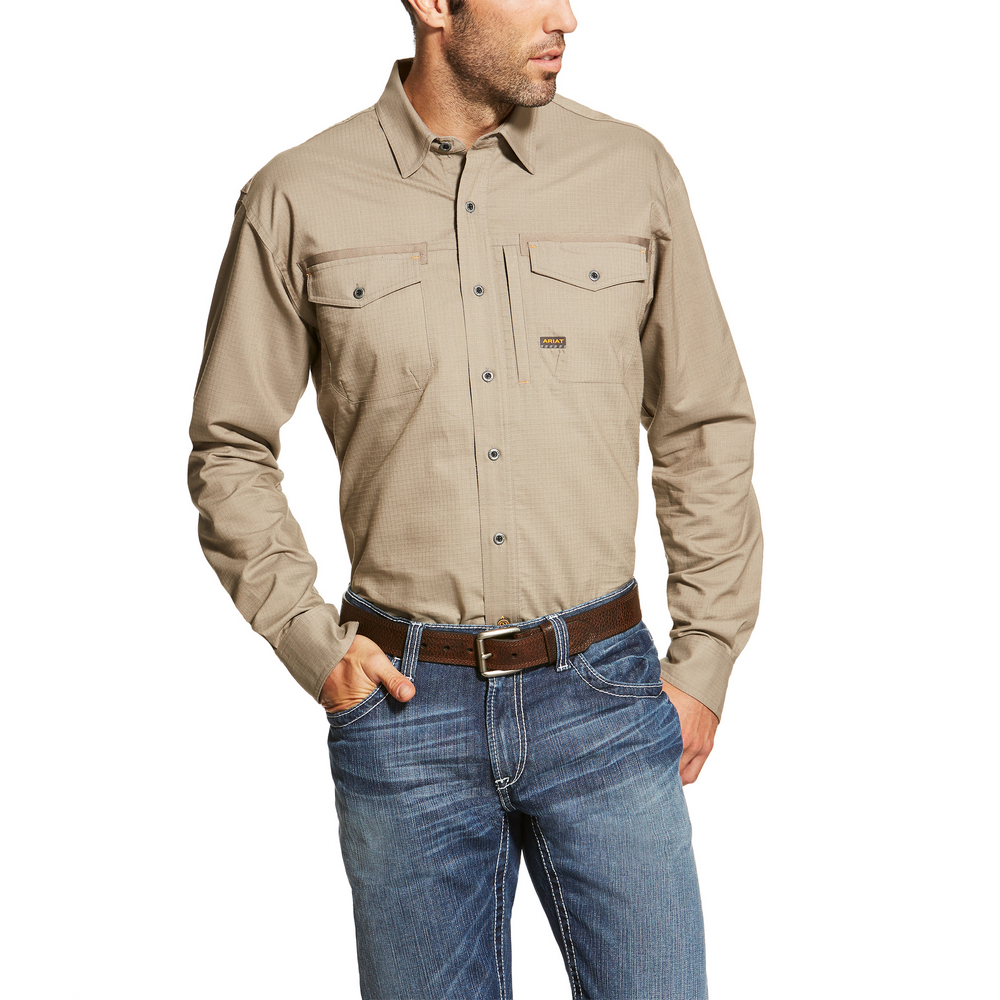 men's long sleeve work shirts with snaps