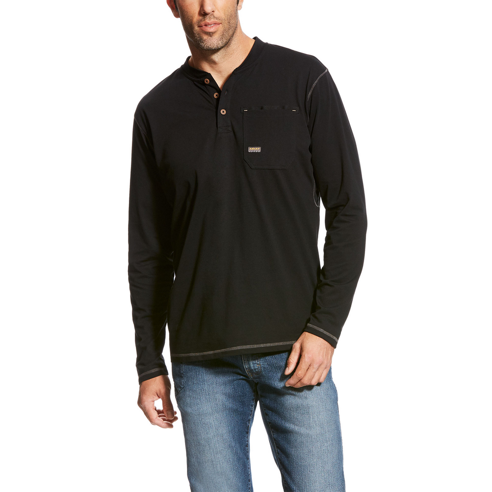 Men's Rebar Pocket Henley VenTEK Top | Ariat 10023924