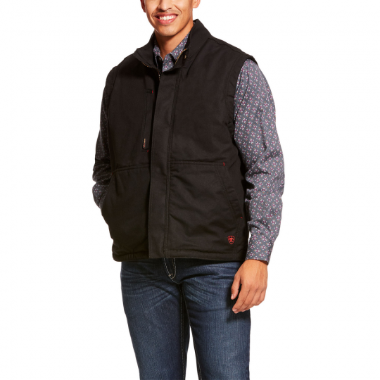Ariat® Men's FR Workhorse Black Insulated Vest 10024030 