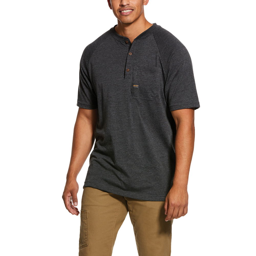 Men's Rebar Cotton Strong Henley Shirt | Ariat 10030296