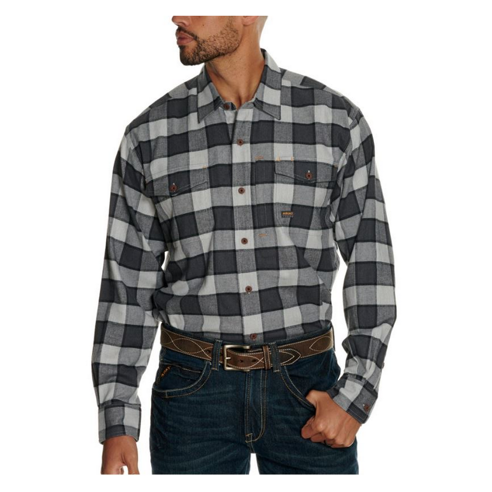 Men's Rebar Flannel Long-Sleeve Work Shirt | Ariat 10032923