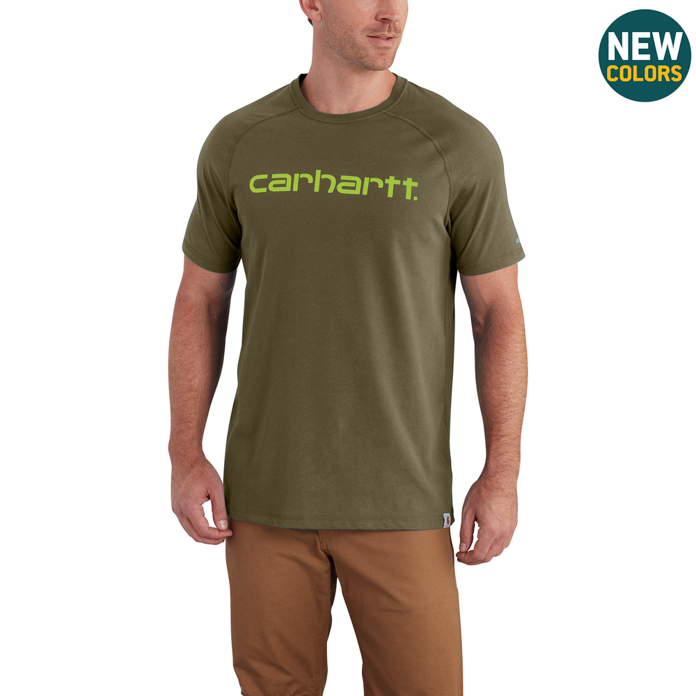 Carhartt Force Relaxed Fit Midweight Short Sleeve Block Logo